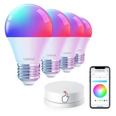 AiDot Linkind Smart A19 Light Bulbs  4 Pack + Remote Control 1 Pack