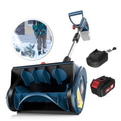 12in. Cordless Electric Snow Shovel, 20V Power with 4Ah Battery Included, Battery Snow Blower with Directional Plate & Adjustable Front Handle