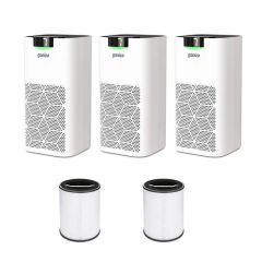 AiDot ganiza G200S Air Purifier for Large Room 1570ft² Coverage - 3 Pack-3 Pack Air Purifiers + 2 Pack White Filters