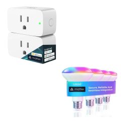 Linkind Linkind Matter BR30 Smart Light Bulbs 4 Pack + Matter Smart Plug 2 Pack