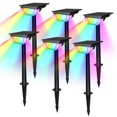 AiDot Consciot Solar Pathway Lights Outdoor for Yard Path Walkway Driveway - 6 Pack