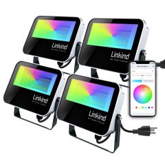 AiDot Linkind Smart RGBW LED Flood Light - 4 Packs