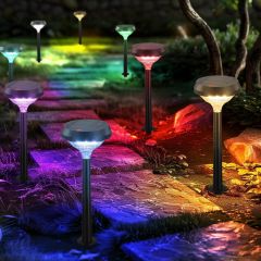Linkind Solar Pathway Light SP3 for Patio Walkway Yard Driveway Backyard Decor - 8 Pack-Multicolor
