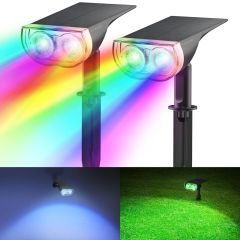 AiDot Linkind RGB Outdoor Solar Spotlights for Garden and Pathway