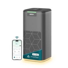 AiDot WELOV 1st Matter P200 Pro Smart Air Purifier for HomeUp to 1570 Ft² With Air Quality Monitor - Grey