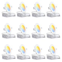 AiDot OREiN Dimmable LED Canless Lighting-12 Pack-5CCT-4-inch