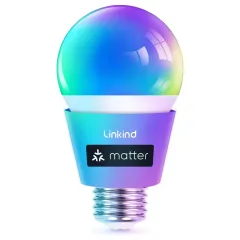 Linkind Matter WiFi Smart Light Bulbs, Smart Bulb Work with Apple Home, Alexa, Google Home, SmartThings