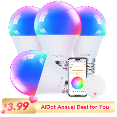 Light Up the Romance: Consciot Smart LED Light Bulbs, Remote-Controlled, Compatible with Alexa & Google Home, 4-Pack