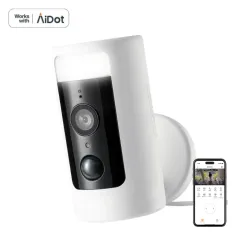AiDot Winees F103 Smart Wired Outdoor Security Camera with 2K HD, 360° View-1 Pack