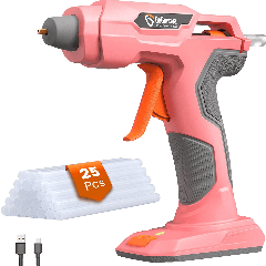 AiDot GoGonova 20s Fast Preheating Anti-drip Cordless Glue Gun-Pink