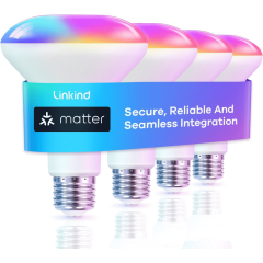 AiDot Linkind Matter Version BR30 WiFi Smart Flood Light Bulb -4 Pack