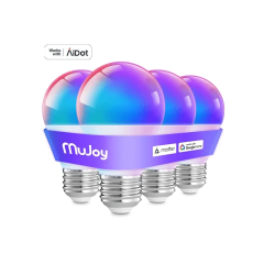 MuJoy Smart Light Bulbs (Matter), Color Changing Light Bulb Work with Google Home/Alexa/Apple Home -8 Pack