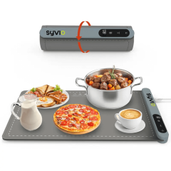 AiDot Svyio Electric Folding Food Warmer – Adjustable Temperature up to 212°F, Auto Shut-Off, Portable Buffet Tray for Parties & Daily Meals