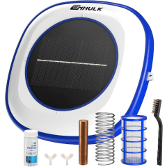 ENHULK Solar Pool Ionizer, Floating Water Cleaner and Purifier - Cleans Pools Up to 45,000 Gallons, Ideal for Above Ground, In-Ground Pools, Spas, and Hot Tubs(Blue)