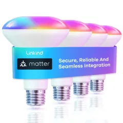 AiDot Linkind Matter Version BR30 WiFi Smart Flood Light Bulb - 4 Packs