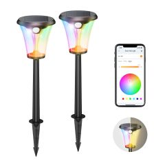 AiDot Linkind Smart Color Changing Solar Pathway Lights
