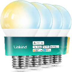 Linkind Matter Alexa Light Bulbs, Soft White to Daylight Tunable Smart Light Bulbs, Work with Apple Home, Alexa, Google Home, SmartThings