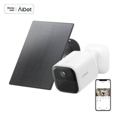 AiDot Winees L1 Outdoor Wireless Solar Security Camera - 2K Resolution, Human/Pet/Motion Detection