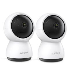 AiDot Winees M2X 2K Indoor Security Camera with Human/Pet/Motion/Sound Detection - 2 Pack