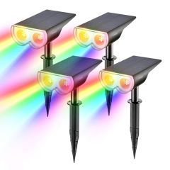 AiDot Linkind RGBW Outdoor Solar Landscape Lighting -Multicolor-4-PACK