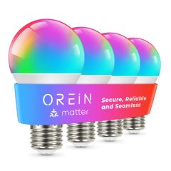 AiDot OREiN A19 Matter Smart  Reliable WiFi Light Bulbs 