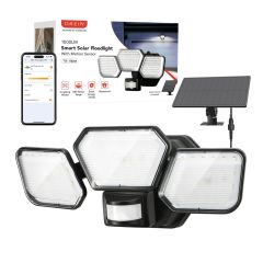 AiDot OREiN Smart Solar Flood Light with Motion Sensor for FrontDoor Garage-1000lm