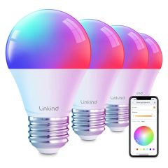 AiDot Linkind Smart WiFi RGBW Light Bulb  – 4 Pack