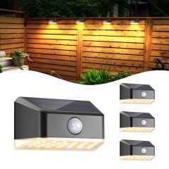 AiDot Linkind Solar Outdoor Waterproof Security Light with Motion Sensor -Warm White  - 4 Packs