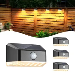 AiDot Linkind Solar Outdoor Waterproof Security Light with Motion Sensor - 4 Packs-24°Warm White-4 Pack