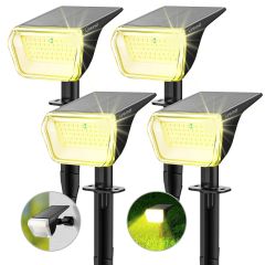 AiDot Linkind 60 LEDs Auto On/Off Solar Spot Lights Outdoor Solar Lights with Waterproof IP67-4 Pack-Warm White