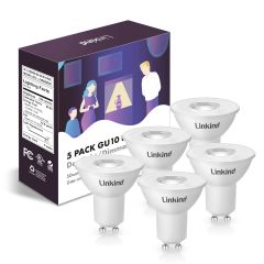 AiDot Linkind MR16 LED Bulb Dimmable-Gu10-Daylight-5 Count（Pack of 1） 