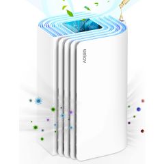 AiDot WELOV P100 Mini Portable HEPA Air Purifiers Up to 300 Sq Ft with Aromatherapy for Better Sleep-White-P100 MINI