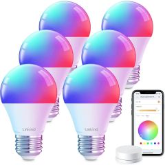 AiDot Linkind Smart A19 Light Bulbs  6 Pack + Remote Control 1 Pack