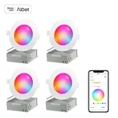 AiDot OREIN Smart Recessed Lighting - 4 Packs-4-inch