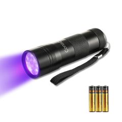 Aidot Consciot UV Black Light Flashlight, 3 AAA Batteries Included