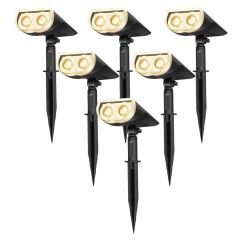 Linkind Outdoor Solar Spot Lights, Waterproof, Christmas Lights, Yard, Landscape and Walkway-6 Pack