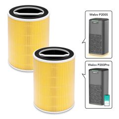 AiDot WELOV P200S Air Purifier Replacement Filter-Yellow-Pet-2 Pack