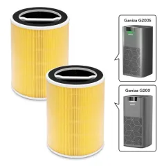 AiDot ganiza G200S/G200 Air Purifier Replacement Filter-Yellow-Pet-2 Pack