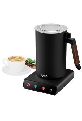 Frother for Coffee, Syvio 4-in-1 Detachable Milk Frother and Steamer with  Touch Screen, 11.5oz/2 Cups Cold and Hot Foam Maker, Heating Milk/Coco