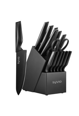 AiDot Syvio Kitchen Knife Set 3 PCS-8 Chef's Knife &7 Santoku Knife&5  Paring Knife with Gift Box