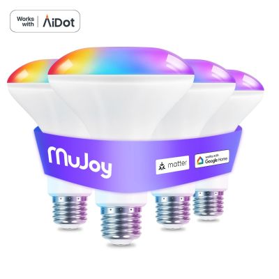 AiDot MuJoy Matter Version BR30 WiFi Smart Flood Light Bulb - 4 Packs