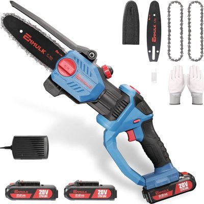 Mini Chainsaw Cordless 6 Inch with 2×2.0Ah Battery & 1×Charge