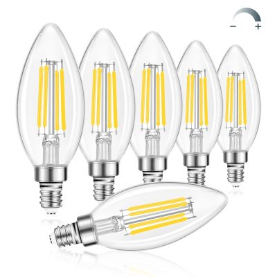 AiDot Linkind E12 LED Candelabra Bulbs - Dimmable, 60W Equivalent, 6 Packs
