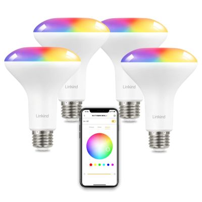 AiDot Linkind BR30 Smart WiFi Flood Light Bulbs - 4 Packs
