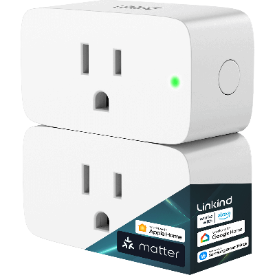 Linkind Matter Smart Plug, Work with Apple Home, Siri, Alexa, Google Home, SmartThings