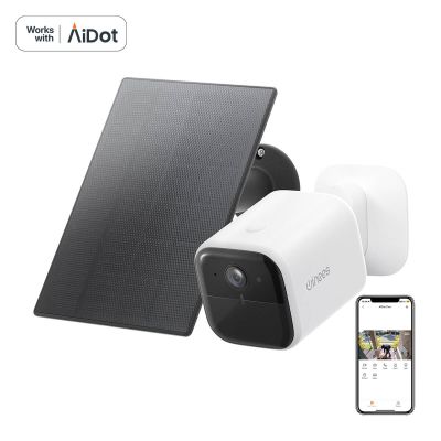 AiDot Winees L1 Outdoor Wireless Solar Security Camera - 2K Resolution, Human/Pet/Motion/Animal Detection