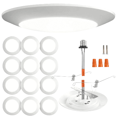 AiDot OREiN Disk Light Flush Mount Downlight 12 Pack