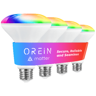 OREiN Matter Smart Light Bulbs, Work with Apple Home, Alexa, Google Home, SmartThings