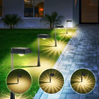  AiDot Linkind Solar Pathway Lights - Color Changing, 200 Lumen Bright 