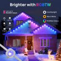 Syvio Smart Permanent Outdoor Lights 100ft, Lights with 72 LEDs, RGB Color Changing LED Eave Lights, App Control, Works with Alexa & Google Assistant, Music Sync, 80 Scenes, IP"67" Roof Lights for House, Patio, Garden 4